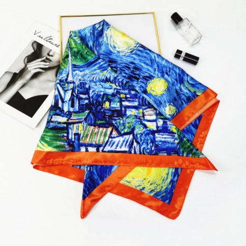 49550 Дизайнерский платок серии Живи ярко, Винсент ван Гог 