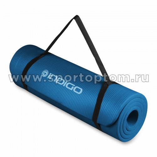 Коврик для йоги и фитнеса INDIGO NBR IN229 183*61*1,2 см Синий