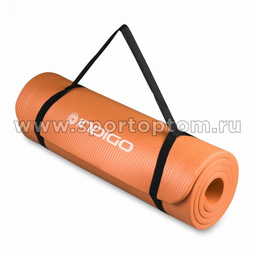 Коврик для йоги и фитнеса INDIGO NBR IN104 173*61*1 см Оранжевый