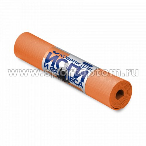Коврик для йоги и фитнеса INDIGO PVC YG03 173*61*0,3 см Оранжевый