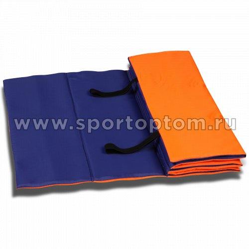 Коврик гимнастический взрослый INDIGO SM-042 180*60*1 см Оранжево-синий