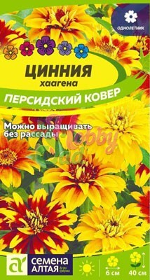 Цветы Цинния Персидский Ковер хаагена (0,3 г) Семена Алтая