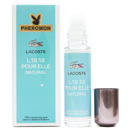 Духи с феромонами Lacoste. Eau De L.12.12 Pour Elle Natural 10 ml (шариковые) (копия)