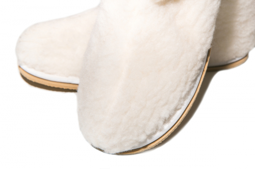 Обувь домашняя Бабуши из овечьего меха на трикотажной основе