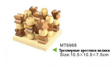 Д384/MT6968 Игра Трехмерные Крестики-Нолики (бамбук)