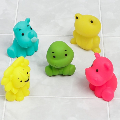 Набор резиновых игрушек для игры в ванне «Улыбашки», 5шт