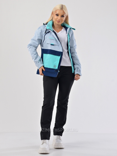 Женская куртка Super Euro 7802-W01 Голубая бирюза