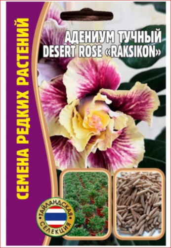 Семена Адениум тучный Desert rose Raksikon 3 сем