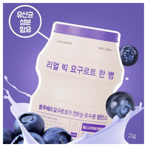 80 рA'PIEU Real Big Yogurt One-Bottle Blueberry Йогуртовая маска для лица с экстрактом голубики