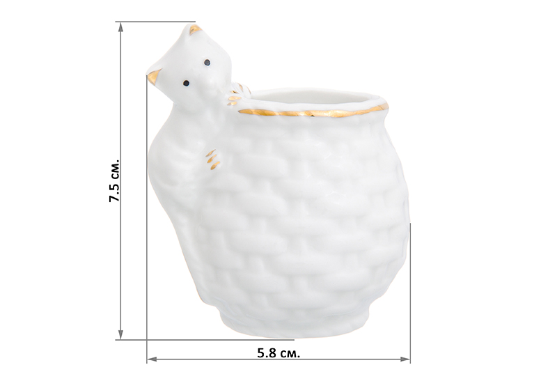 Вазочка п/зубоч. 5,8*4,5*7,5 см 50 мл