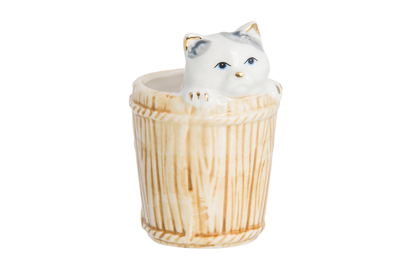 Вазочка п/зубоч. 5,5*5,3*8 см 65 мл