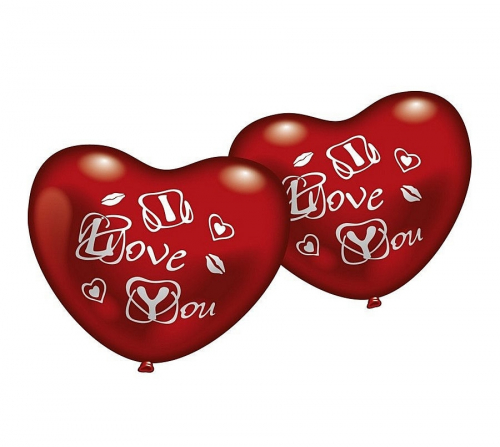 Набор надувных шаров 50 шариков-сердечек 