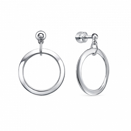 Серьги родированные серебро 925*