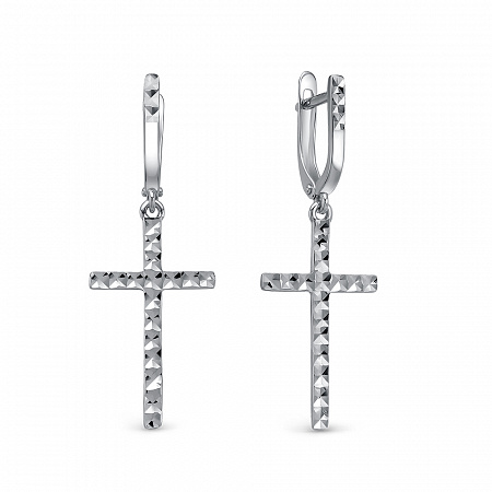 Серьги родированные серебро 925*