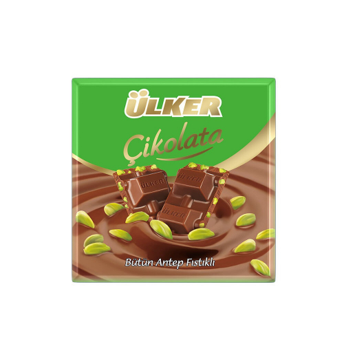 Шоколад Ulker молочный с цельными фисташками 60 гр