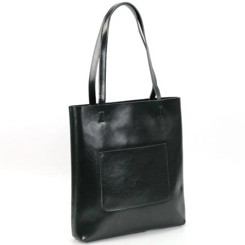 Женская кожаная сумка шоппер 2002 Грин