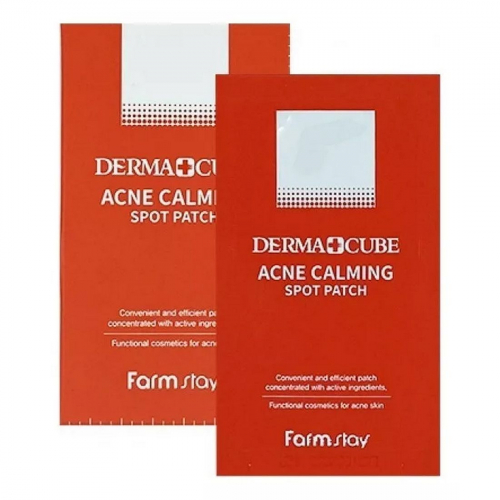 Патчи антибактериальные для проблемной кожи, Farm Stay Derma Cube Acne Calming Spot Patch
