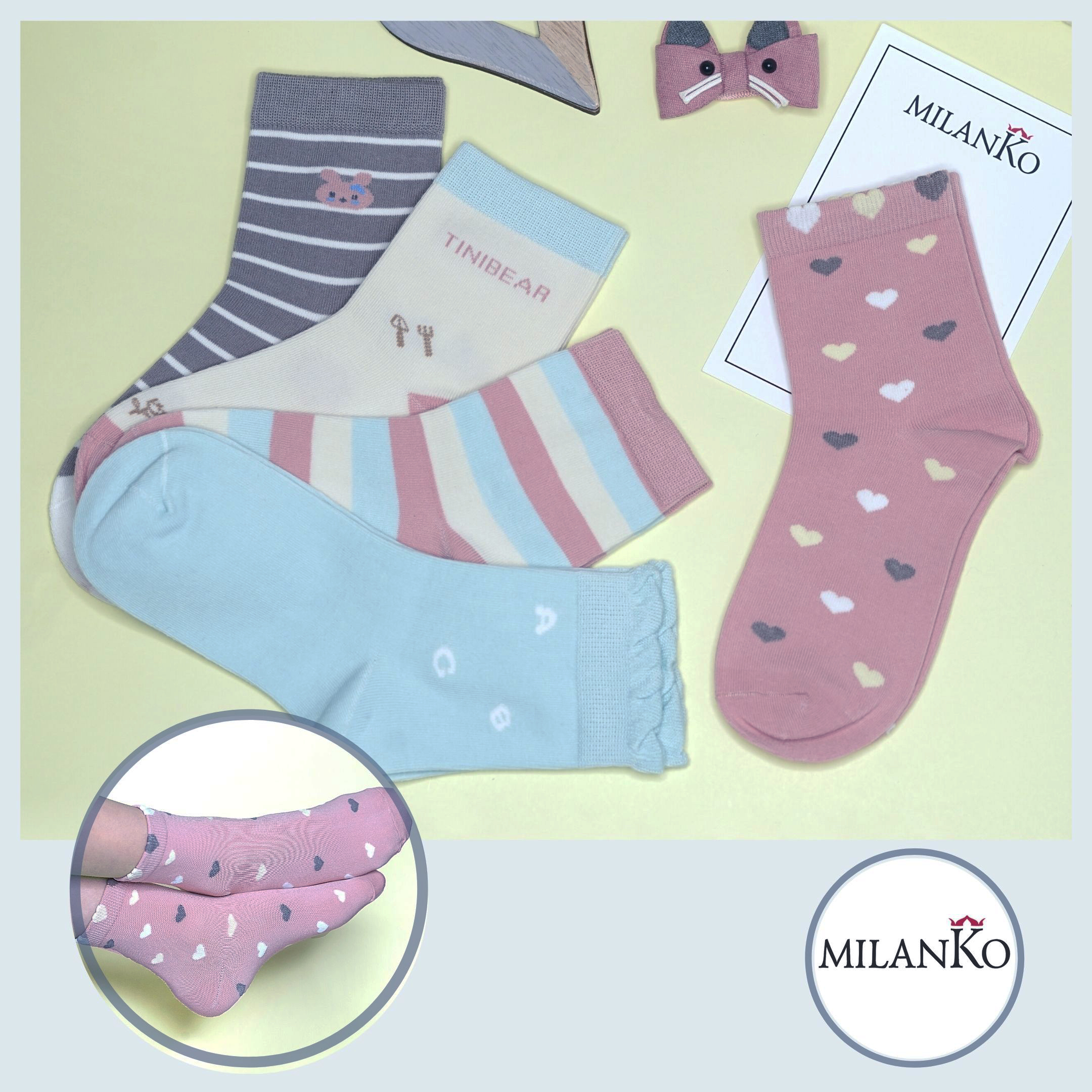 Детские хлопковые носки (Узор 13) MilanKo D-222