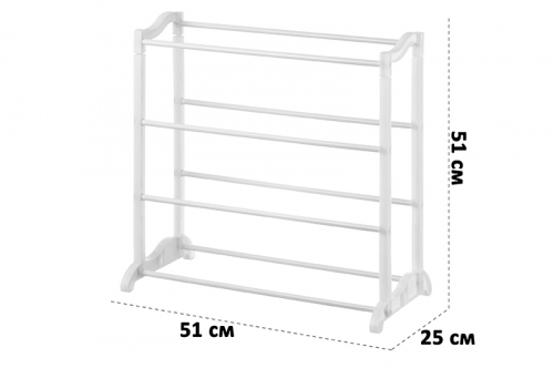 БЫЛО 561 руб!! Этажерка для обуви 4 яруса 51*25*51 см 