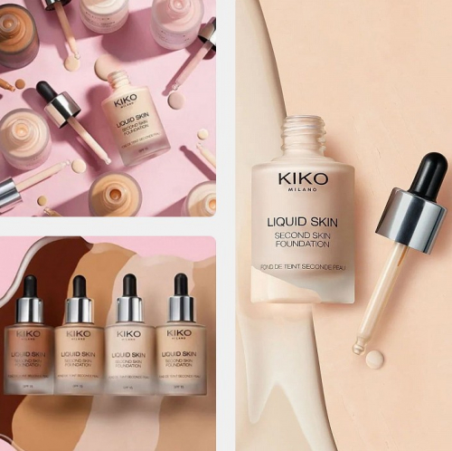 РОЗНИЦА ок. 2900 р!KIKO MILANO тональный крем-основа LIQUID SKIN SECOND SKIN spf15 30ml