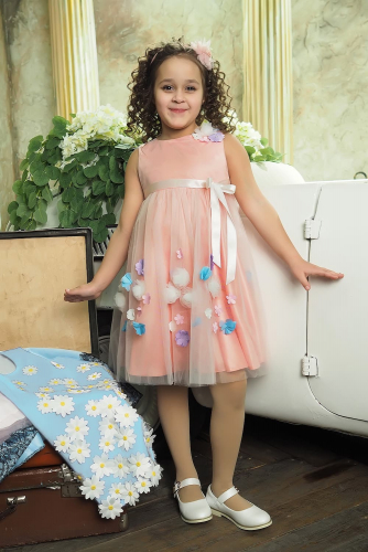 8401120  Платье детское 1Н33-4 персиковый