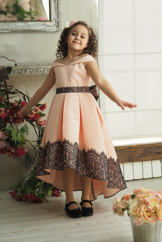 10081440  Платье детское 1Н32-4 персиковый