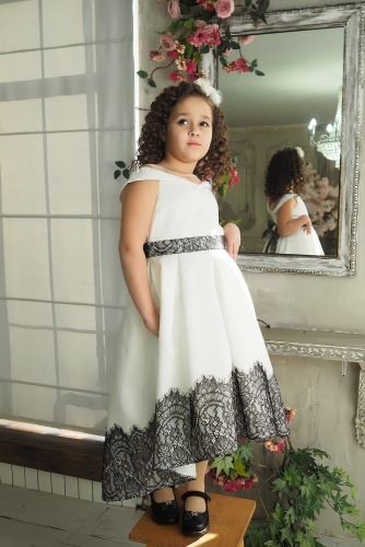 10081440  Платье детское 1Н32-1 айвори