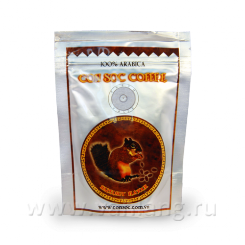 01.206 Кофе молотый CON SOC - Арабика 100%, 100 г, (Hazelnut Flavour) - Brown