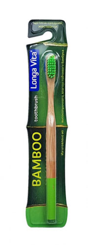 Лонга Вита зубная щетка бамбуковая для взрослых, арт. BT-2 (щетина Medium)
