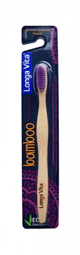 Лонга Вита зубная щетка бамбуковая для взрослых, арт. BT-1 (Flosser)