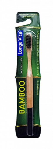 Лонга Вита зубная щетка бамбуковая для взрослых, арт. BT-2 (щетина Medium)