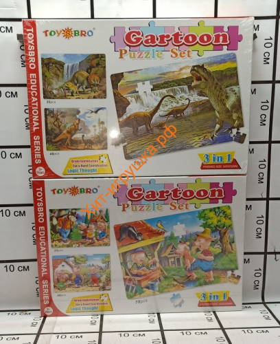 Пазл картонный 3 в 1 в ассортименте EB97/EB001/EB98, EB97/EB001/EB98