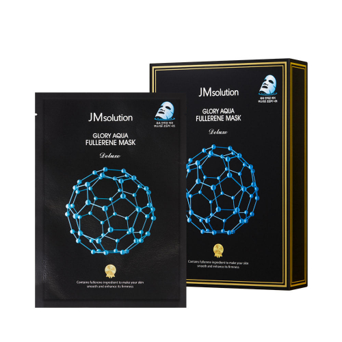 ТКАНЕВАЯ МАСКА С ФУЛЛЕРЕНОМ И ПЕПТИДАМИ ДЛЯ ГЛАДКОЙ И УПРУГОЙ КОЖИ GLORY AQUA FULLERENE MASK DELUXE, 1шт