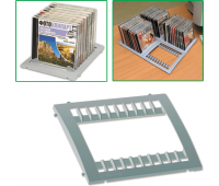 Подставка для CD/DVD BRAUBERG-SMART, на 10 CD/DVD серая 510143 ПЛС