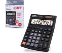 Калькулятор настольный, 12 разрядов, двойное питание, 199x153мм STAFF STF-444-12 250303
