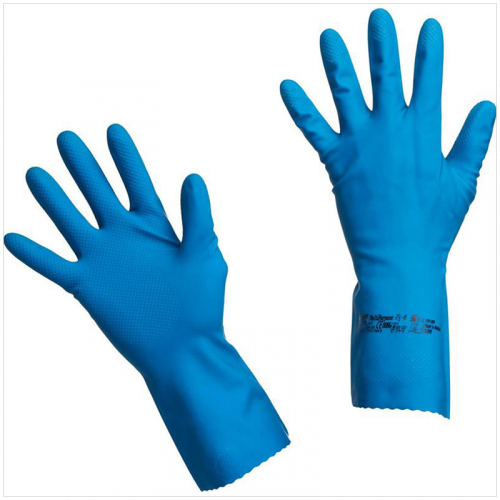 Перчатки хозяйственные резиновые VILEDA многоцелевые, с х/б напылением, прочные, размер XL (очень большой), 102590