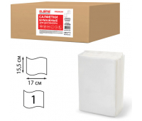Салфетки бумажные для диспенсера,LAIMA (N2) PREMIUM , 1-слойные, 17x15,5 см, белые, 112509