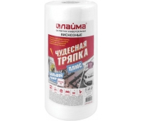 Салфетки универсальные в рулоне 125 шт. ЧУДЕСНАЯ ТРЯПКА ПЛЮС, 25х30 см, вискоза, 45 г/м2, ЛАЙМА, 605491