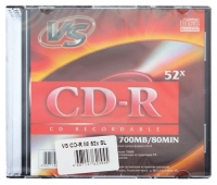 Диск CD-R VS 700 Мб, 52x, slim, 166387