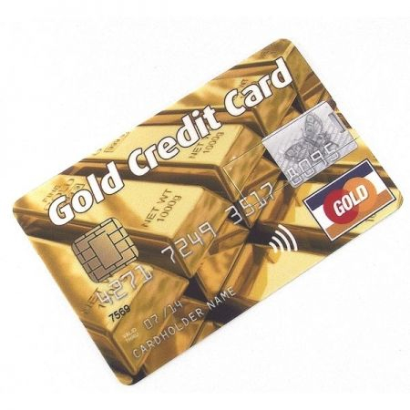 Флешка кредитка Gold Credit Card 8GB слитки