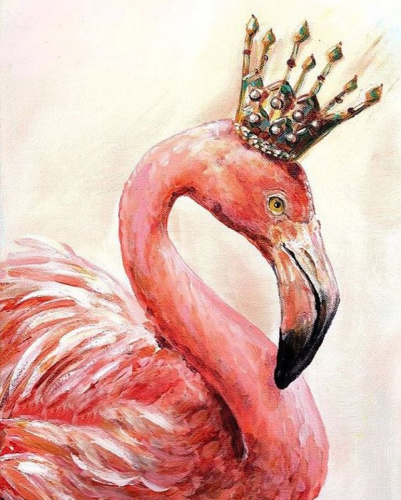 Фламинго с короной