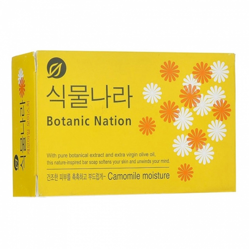 Туалетное мыло с экстрактом ромашки LION Botanic Nation Camomile moisture 109гр