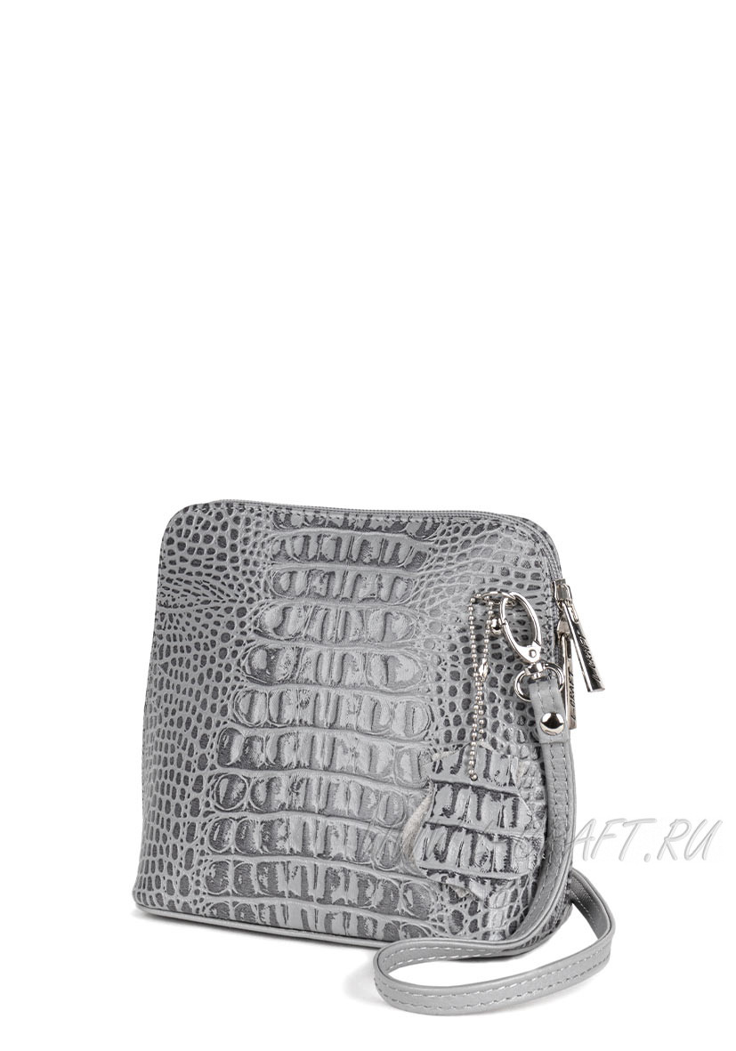 Модель №L80 | кожа | гладкий крокодил | серый | 209-9 | 28955