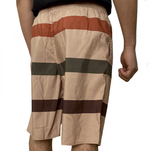 Мужские шорты Septwolves песочного цвета в полоску №5038