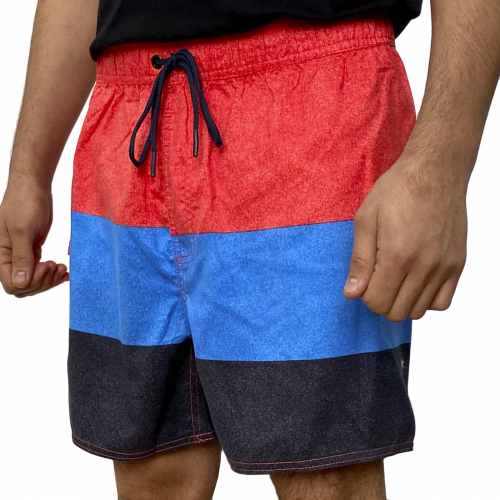 Трёхцветные мужские шорты Grinario в полосу №5037