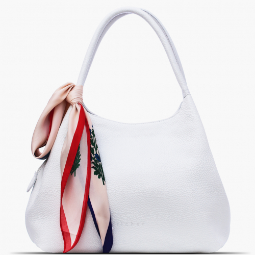 Сумка: Женская кожаная сумка Richet 2395LN 256 Белый