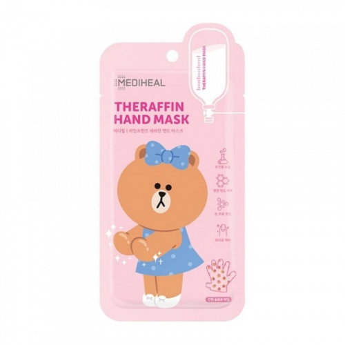 ( 1 шт.) Mediheal Line Friends Theraffin Hand Mask - Увлажняющая маска для рук 7мл