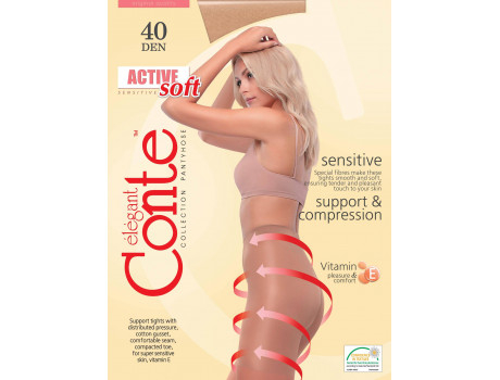 Колготки женские для обладательниц чувствительной кожи CONTE ACTIVE SOFT 40 den