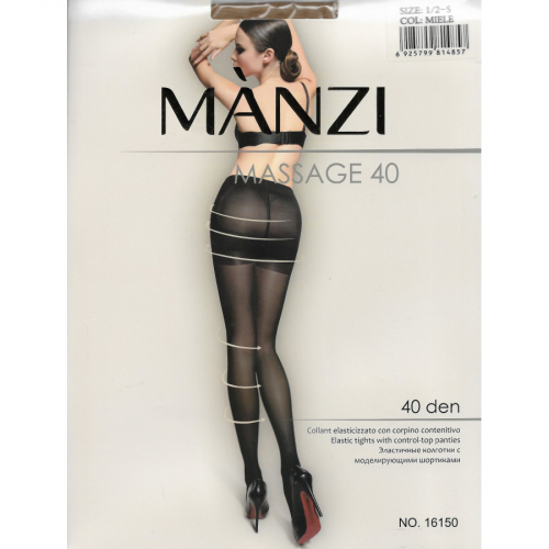 Колготки женские Manzi капрон 40d с моделирующими шортиками 16150