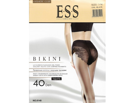 Колготки женские прозрачные ажурные бикини ESS 40 den 8148